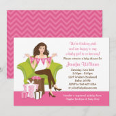 Invitation Baby shower pour une fille (Devant / Derrière)
