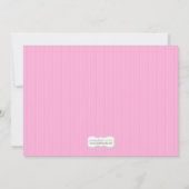 Invitation Baby shower pour une fille (Dos)