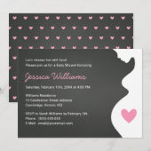 Invitation Baby shower pour une fille d'une femme (Devant / Derrière)