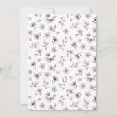 Invitation Baby shower pourpre (Dos)