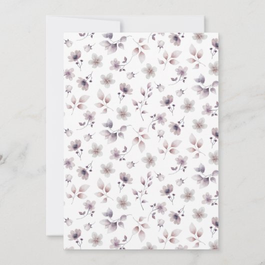 Invitation Baby shower pourpre (Dos)