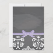 Invitation Baby shower pourpre de pot de maçon de luciole de (Dos)