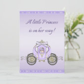 Invitation Baby shower pourpre de princesse Coach Girls (Debout devant)