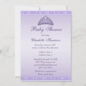 Invitation Baby shower pourpre de princesse Coach Girls (Dos)