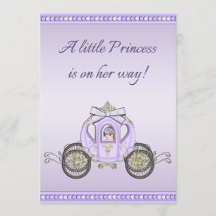Invitation Baby shower pourpre de princesse Coach Girls