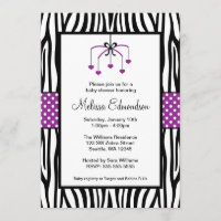 Baby shower pourpre et noir de mobile de coeur de
