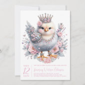 Invitation Baby Shower Poussin de Pâques (Devant)