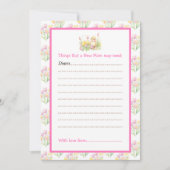 Invitation Baby Shower Poussin de Printemps (Devant)