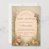 Invitation Baby Shower Prairie de Bois de Conte de Fées (Devant)