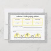 Invitation Baby shower Prédictions et souhaits - neutre (Devant)