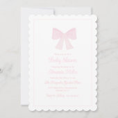 Invitation Baby shower préppin rose (Devant)