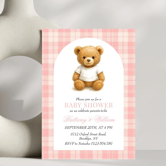 Invitation Baby shower préppy du concepteur