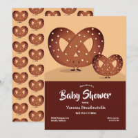 Baby shower Pretzel Brown Foodie mignonne Carton