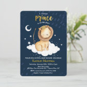 Invitation Baby shower Prince Lion (Debout devant)