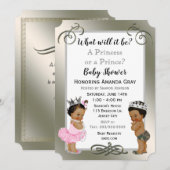 Invitation Baby shower Prince ou Princesse (Devant / Derrière)