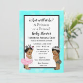 Invitation Baby shower Prince ou Princesse (Debout devant)