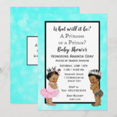 Invitation Baby shower Prince ou Princesse (Devant / Derrière)