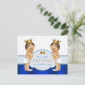 Invitation Baby shower Prince Twin (Debout devant)