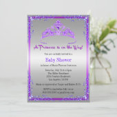 Invitation Baby shower Princess (Debout devant)