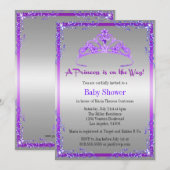 Invitation Baby shower Princess (Devant / Derrière)
