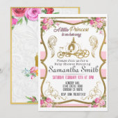Invitation Baby shower Princess (Devant / Derrière)