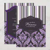 Invitation Baby shower Princess (Devant / Derrière)