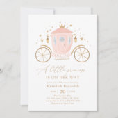 Invitation Baby shower Princess Carriage (Devant)