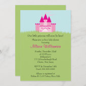 Invitation Baby shower Princess Castle (Devant / Derrière)