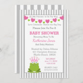 Invitation Baby shower Princess Frog (Devant / Derrière)