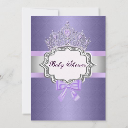 Invitation Baby shower Princess Purple (Devant)