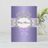 Invitation Baby shower Princess Purple (Debout devant)