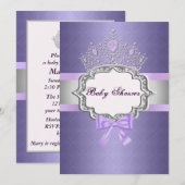 Invitation Baby shower Princess Purple (Devant / Derrière)