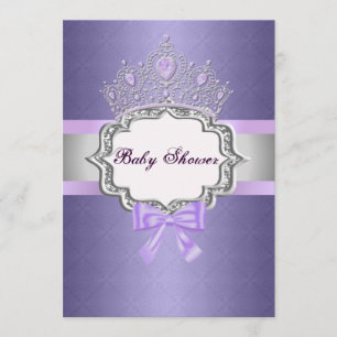 Invitation Baby shower Princess Purple