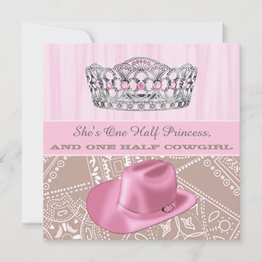 Invitation Baby shower Princesse (Devant)
