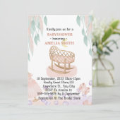 Invitation Baby shower Princesse (Debout devant)