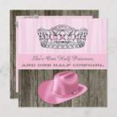 Invitation Baby shower Princesse (Devant / Derrière)