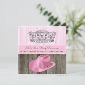 Invitation Baby shower Princesse (Debout devant)