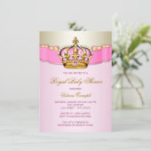 Invitation Baby shower Princesse (Debout devant)