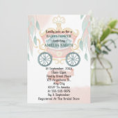 Invitation Baby shower Princesse (Debout devant)