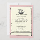 Invitation Baby shower princesse (Dos)