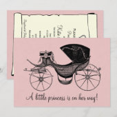 Invitation Baby shower princesse (Devant / Derrière)