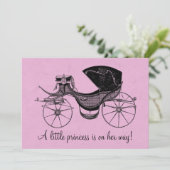Invitation Baby shower Princesse (Debout devant)