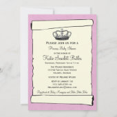 Invitation Baby shower Princesse (Dos)