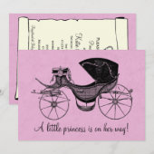 Invitation Baby shower Princesse (Devant / Derrière)