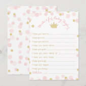 Invitation Baby shower Princesse Crown Wives for Baby Card (Devant / Derrière)