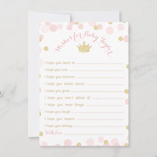 Invitation Baby shower Princesse Crown Wives for Baby Card (Devant)