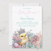 Invitation Baby Shower Princesse Poussin (Devant)