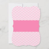 Invitation Baby shower princesse princesse Chevron rose (Dos)