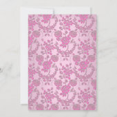 Invitation Baby shower Princesse Rose (Dos)