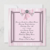 Invitation Baby shower princesse rose et noire (Dos)